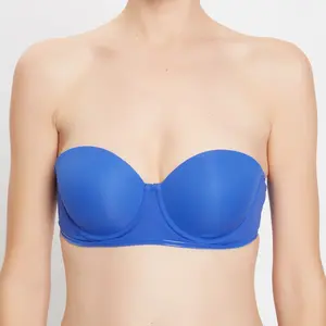 Wolford - Haut de maillot de bain bandeau Line bleu TF.90D/TEU.75D pas cher