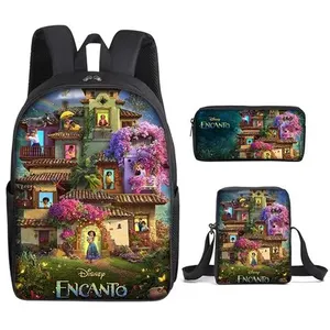 Lot de 3 pièces Sac à Dos, Trousse à crayons, Sac à Bandoulière pour E...