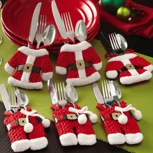 LG-EXPRO Chaussettes de noel,Couverts en argenterie décor de Table de noël 6 pi... pas cher