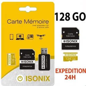 Comparateur de prix : ISONIX Cartes Mémoire Micro sd 128 GO micro SDXC/SDHC Classe 10 UHS-I ...