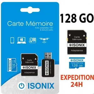 Comparateur de prix : ISONIX Cartes Mémoire Micro sd 128 GO micro SDXC/SDHC Classe 10 UHS-I TF Blue