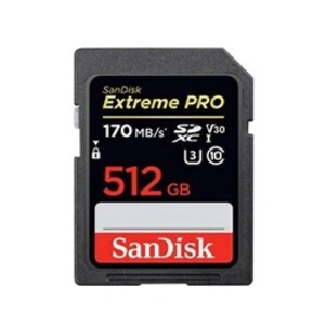 Carte mémoire SDXC SanDisk Extreme PRO 512 Go jusqu'à 170 Mo/s, Classe...Vendu parcdiscount