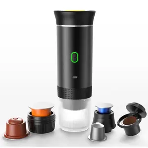 ZEAICOS Machine à café portable 3 en 1 12V batterie capsules pour Nesp... pas cher