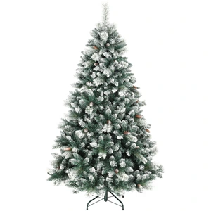 Sapin De Noël Artificiel 180 Cm Effet Neige Avec 1000 Pointes, 34 Pomm... pas cher
