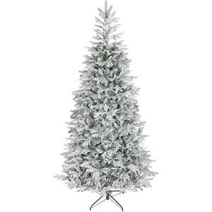 Sapin De Noël Enneigé 210 Cm Avec 1154 Branches Et Base Pliable Modulaire, Arbre Dense Effet Givré Pour Salon Et Décoration Festive