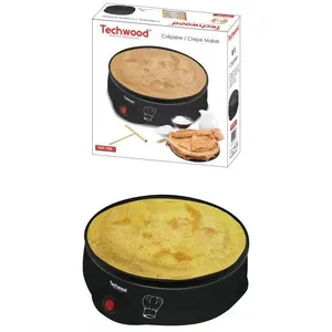 Comparateur de prix : Techwood Crêpière Electrique 25cm 700 W Antiadhésif 2 Voyants Fond ant...