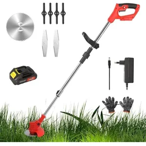 SSS Debroussailleuse Electrique sans Fil, 21V Coupe Bordure, avec 1 Batterie et Chargeur Taille Bordure, avec 3 Types de Lames pour 2 pas cher