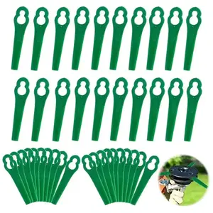 100pcs Lames en Plastique de Rechange pour Coupe Bordure Lame de Tondeuse à Gazon Lames pour Débroussailleuse sans Fil Lames de Coupe de Remplacement