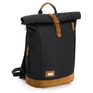 Fillikid Sac à dos à langer Berlin sac à dos à langer, noir chiné pas cher