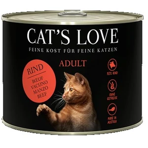 Boîte Naturelle Chat   Cat's Love Boeuf 200 gr