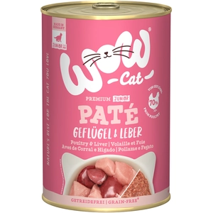WOW Cat Junior 6 x 400 g volaille et foie, nourriture humide pour chat pas cher