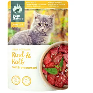 Pure Nature Junior boeuf, veau pour chat - 12 x 85 g pas cher