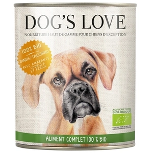 Boîte Chien   Dog's Love bio Dinde 200 gr