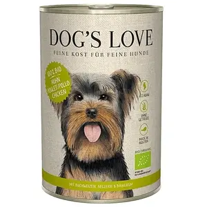 Dog's Love Bio 6 x 400 g pour chien - poulet bio pas cher