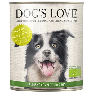 Boîte Chien Dog's Love bio Poulet 800 gr pas cher