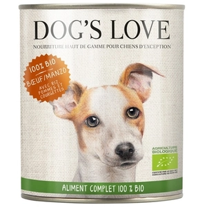 Boîte Chien   Dog's Love bio Boeuf 200 gr