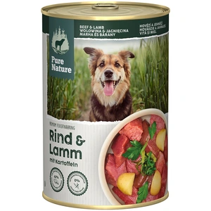 6x 400g Pure Nature Adult boeuf, agneau nourriture humide pour chien pas cher