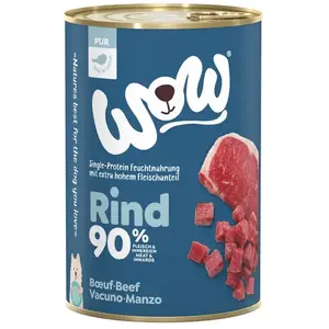 WOW.Pet 6x 400g WOW Pur boeuf nourriture pour chien humide pas cher