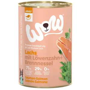 WOW.Pet 6x 400g WOW Adult saumon nourriture pour chien humide pas cher