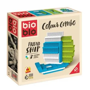 Comparateur de prix : Non communiqué Jeu de construction 40 BRIQUES 3 COULEURS MINI BOX BIOBLO Multicolore