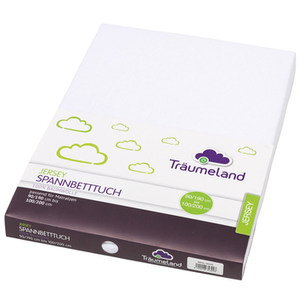 Träumeland Traumeland Draps Housse Matelas Enfants Jersey 100% Blanc 90 X 200 pas cher