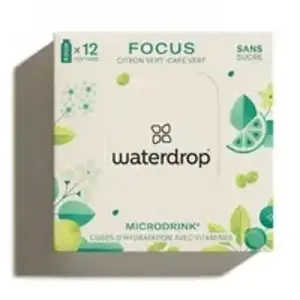 Pack de 12 portions Waterdrop MicroDrink Focus MD72-FX-FR-1 Vert pas cher