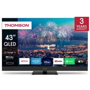 Comparateur de prix : Thomson Tv qled 4k 109 cm 43qg6c14 qled google tv avec barre de son 43QG6C14