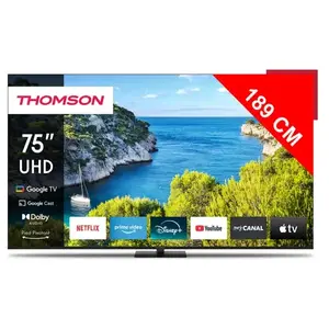 Comparateur de prix : Thomson 75UG5C14 LED Pied central rotatif UHD 60Hz 189 cm 2024
