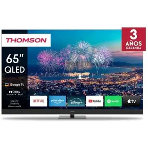 Thomson 65  (165 Cm) Qled 4k Uhd Google TV Plus, Google Assistant, 60 Hz, Pied Pivotant