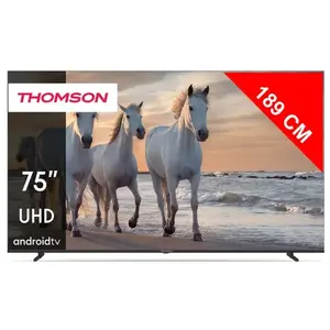 TV LED Thomson 75UA5S13 - Ultra HD 4K - Smart TV Android - 75 pouces - Blanc pas cher