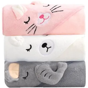 3PCS Serviette de Bain Capuche Bébé Cape de Bain Bébé à Capuche Lot de 3 Sortie de Bain Bébé Cadeau Naissance Sortie Bain  Bain BébéVendu parcdiscount