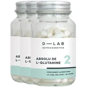 Complément alimentaire digestion Absolu de L-Glutamine - 3 mois                                - D-LAB NutricosmeticsVendu parblissim