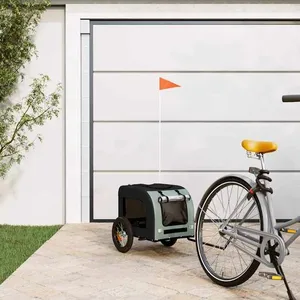 VIDAXL CLARENCE® Remorque de vélo/Chariot de transport - pour animaux ... pas cher
