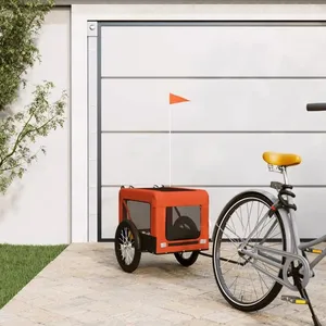 VIDAXL CLARENCE® Remorque de vélo/Chariot de transport - pour animaux ... pas cher