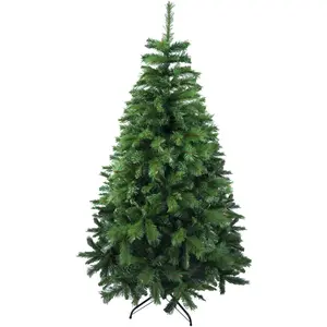 SOLAGUA NAVIDAD Arbre de Noël Artificiel Extra Rempli Sapin Combiné à Deux Feuilles de 150 à 240 cm et Support Métallique (Vert, 210cm 960Tips)