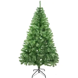 SOLAGUA NAVIDAD Sapin de Noël Artificiel de Feuilles de Guirlandes, Arbres 120-210cm avec Support Métallique (Vert Pailleté, 210cm 668Tips)