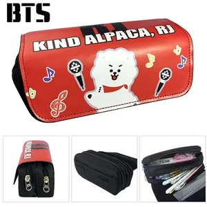 Trousse à crayon BTS Bangtan Boys Rouge 20x9x6.5cm pas cher