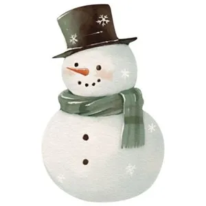 Decochic Sticker en vinyle XL bonhomme de neige multicolore pas cher