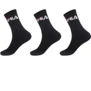 FILA Chaussettes Logo noir socks par3 Noir Taille : 35-38 pas cher