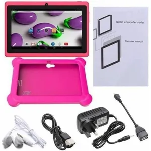 Tablette tactile Q88 pour enfant avec housse de protection rose - Andr...Vendu parcdiscount