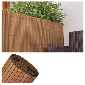 Suinga Canisse PVC chocolat 1,5 x 3 m, Tapis de protection visuelle pour jardin, balcon ou terrasse