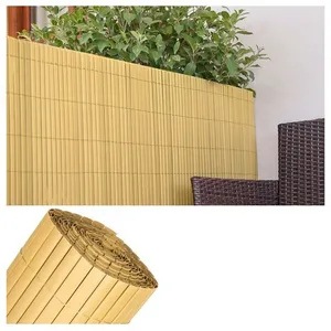 Suinga Canisse en PVC double face (1 x 3 m, Naturelle). Tapis de protection visuelle pour jardin, balcon ou terrasse. pas cher