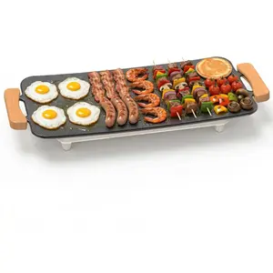 WOOX Gril électrique en aluminium avec revêtement antiadhésif, 1360 W
