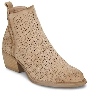 Refresh pour femme. 17504101-BEIGE Bottines 175041 beige (39), Marron, 3 à 5 cm, Fermeture éclair, Casuel pas cher