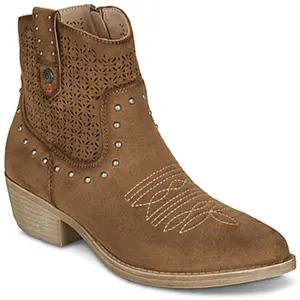 Refresh pour femme. 17504202-CAMEL Bottines 175042 marron (39), 3 à 5 cm, Fermeture éclair, Casuel