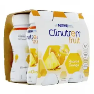 CLINUTREN Boisson Fruit saveur Ananas-Orange brique 4x200mlVendu pardocmorris