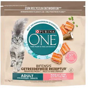 PURINA ONE Sans céréales Adult saumon pour chat - 1,1 kg pas cher