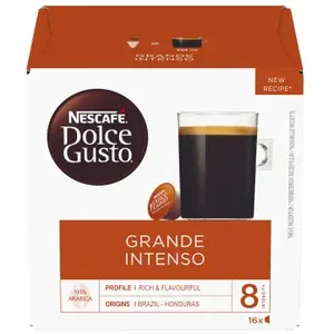 Comparateur de prix : Capsules de café NESCAFÉ® Dolce Gusto® Grande Intenso, 16 pièces.