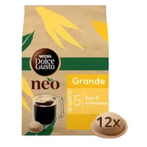 Comparateur de prix : NESTLE Pack de 12 capsules café Neo par Dolce Gusto Nescafé Grande