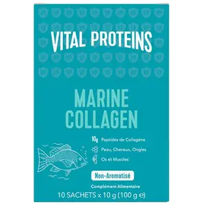 Comparateur de prix : Vital Proteins Marine Collagen Collagène Marin en Poudre 10 sticks de 10g